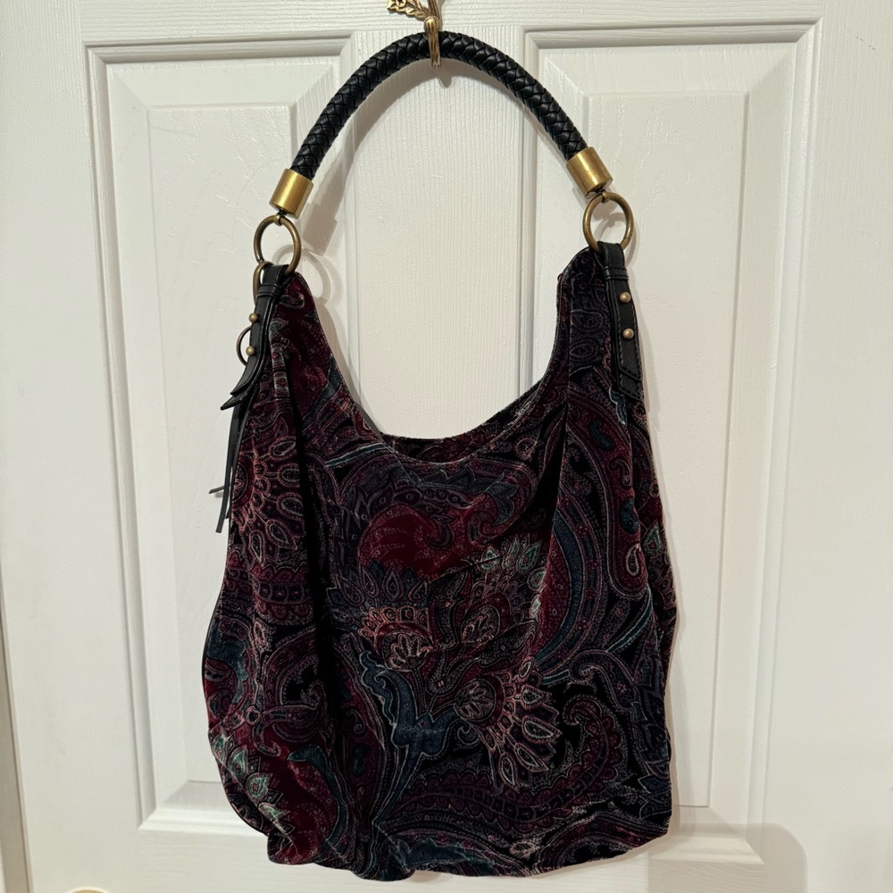 Nine West Paisley Velvet Hobo Bag - Picture 4 of 11